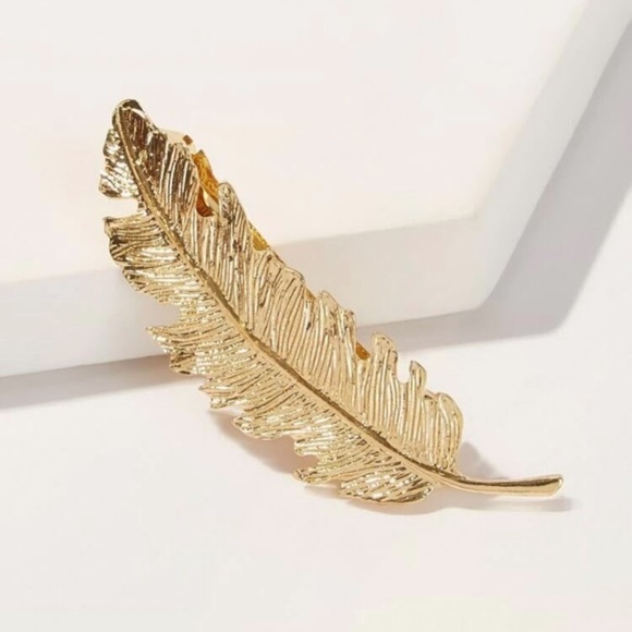 🔵𝟲𝟱%𝗢𝗙𝗙 𝗯𝘂𝗻𝗱𝗹𝗲𝘀 𝟯+🔵NEW Large Textured Feather Bohemian Barrette - Picture 7 of 14